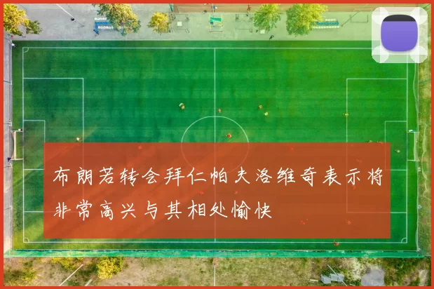 布朗若转会拜仁帕夫洛维奇表示将非常高兴与其相处愉快